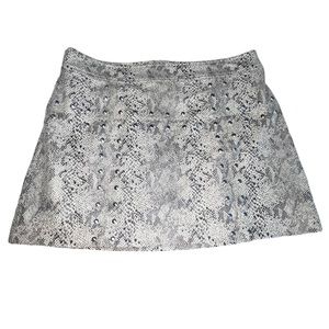 Bar III Faux suede animal print skirt size large